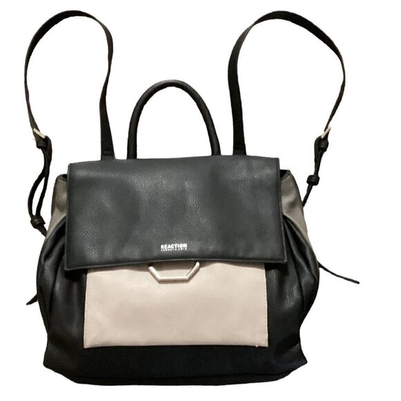 Kenneth Cole Reaction Concord Backpack Purse Vegan Faux Leather Multicolor 211G - Picture 1 of 12